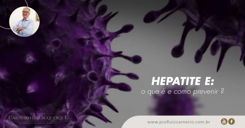 Ao fundo da imagem, há dois vírus da hepatite E.