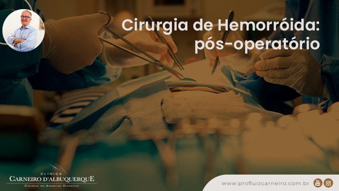 cirurgia de hemorroida pos operatorio prof dr carneiro bg